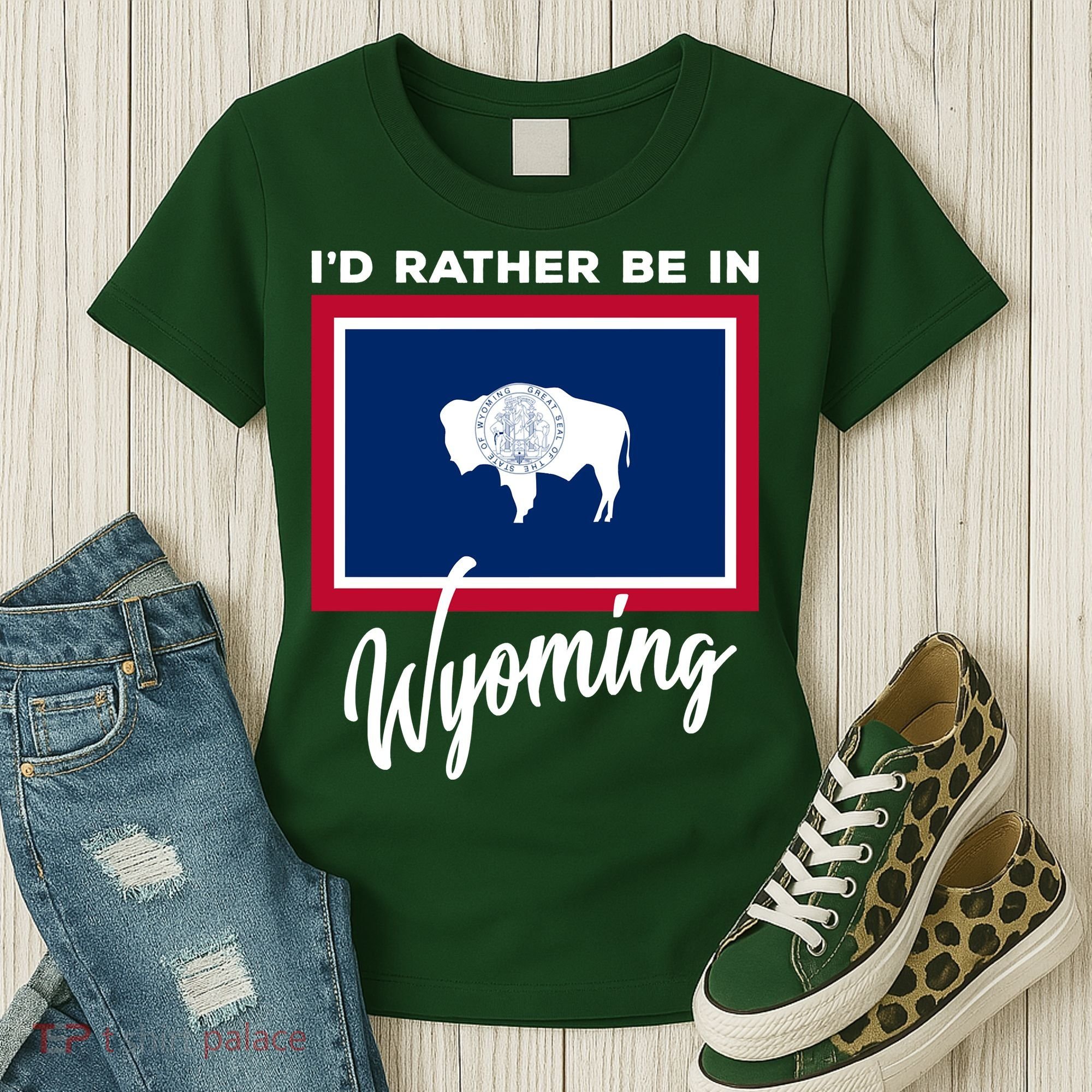 I'd Rather Be In Wyoming Women's T-Shirt