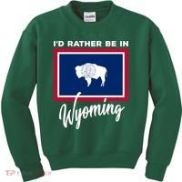 I'd Rather Be In Wyoming Kids Sweatshirt thumb 0