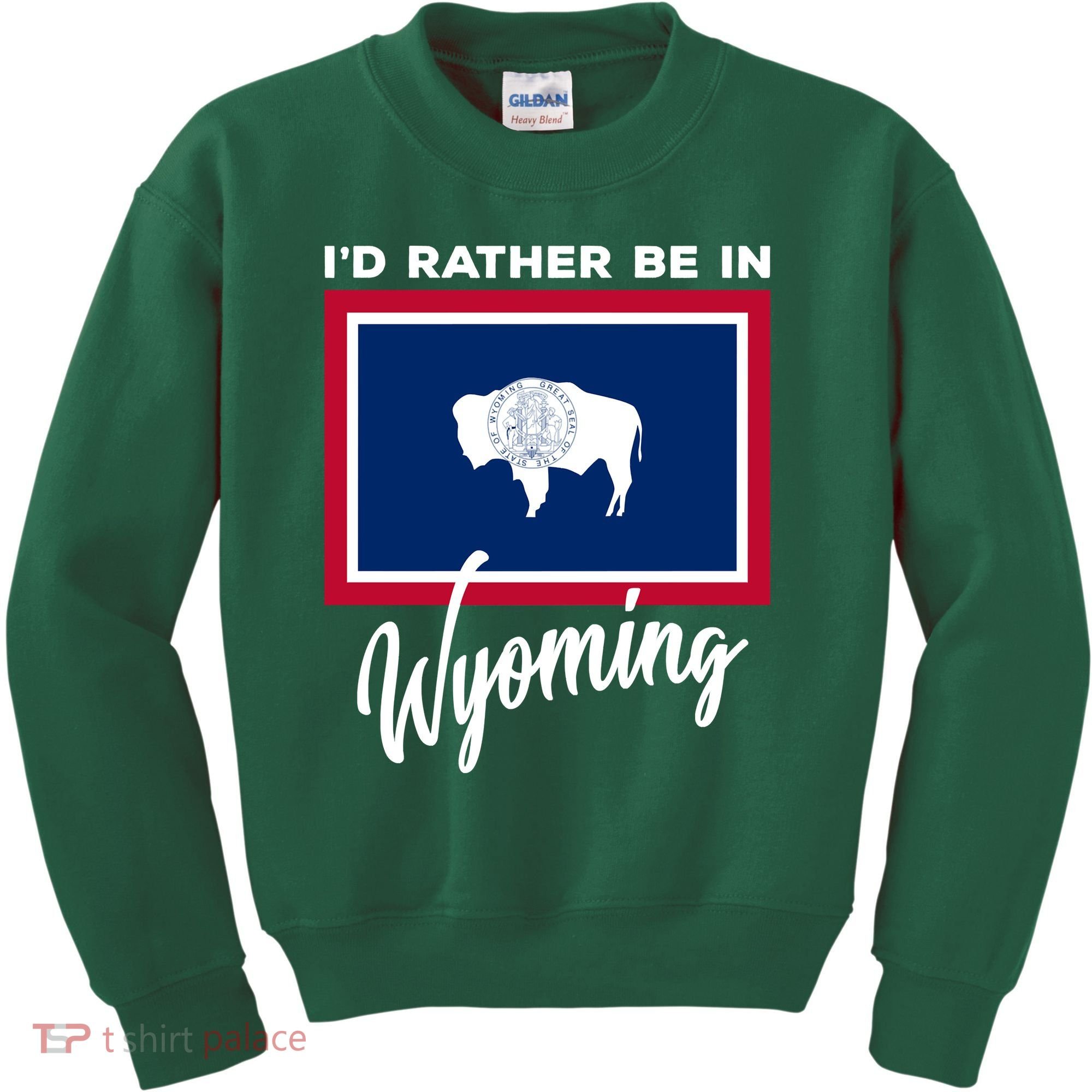 I'd Rather Be In Wyoming Kids Sweatshirt