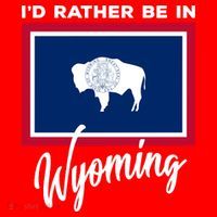 I'd Rather Be In Wyoming Santa Hat thumb 1