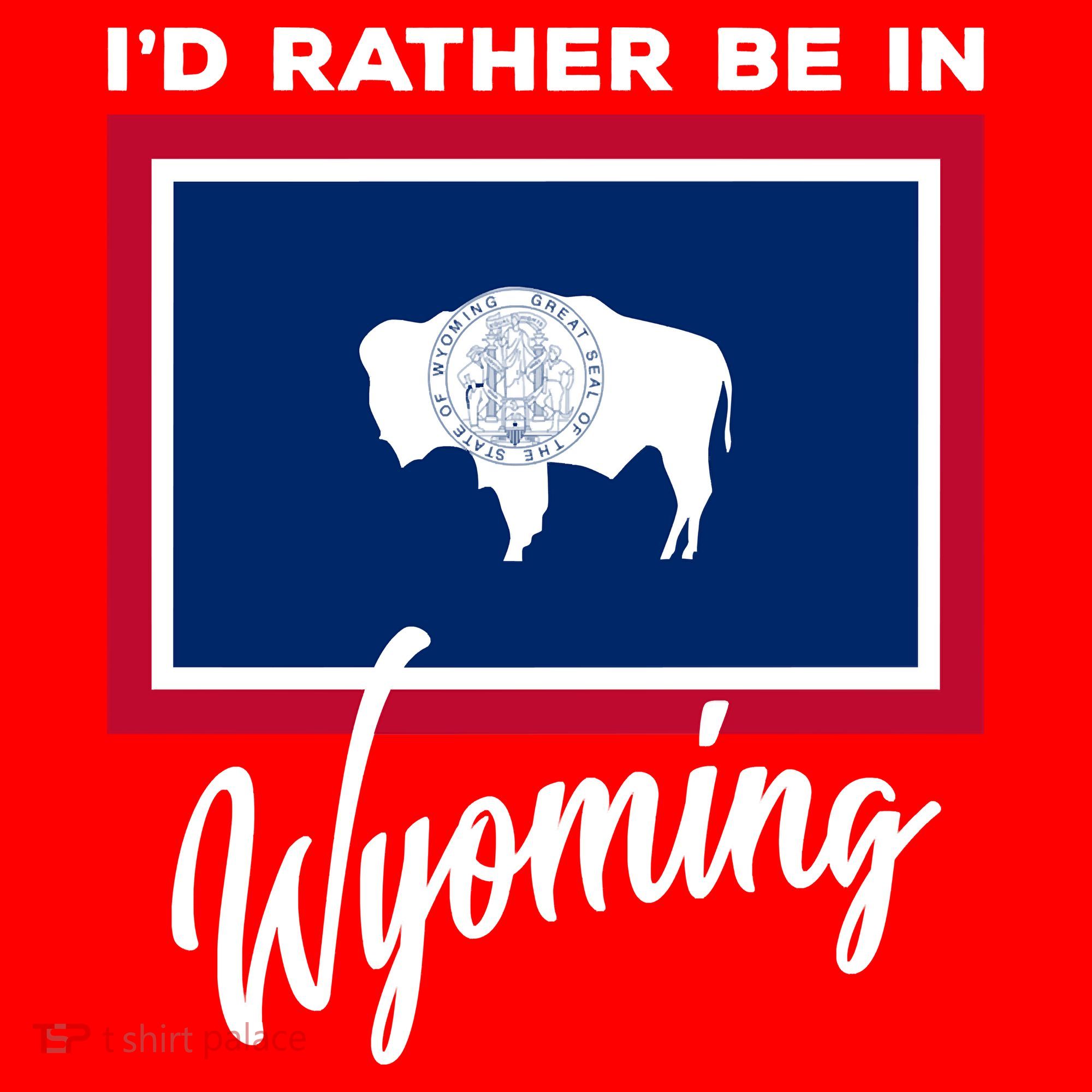 I'd Rather Be In Wyoming Santa Hat