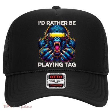 ID Rather Be Playing Tag Gorilla Monke Tag Gorilla Vr Gamer Hat