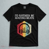 ID Rather Be Making Beats Beat Makers Music Producer T-Shirt thumb 5