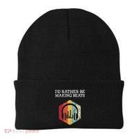 ID Rather Be Making Beats Beat Makers Music Producer Beanie thumb 0