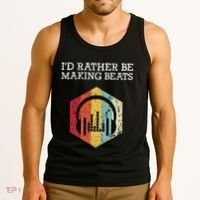 ID Rather Be Making Beats Beat Makers Music Producer Tank Top thumb 3