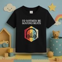 ID Rather Be Making Beats Beat Makers Music Producer Toddler T-Shirt thumb 3