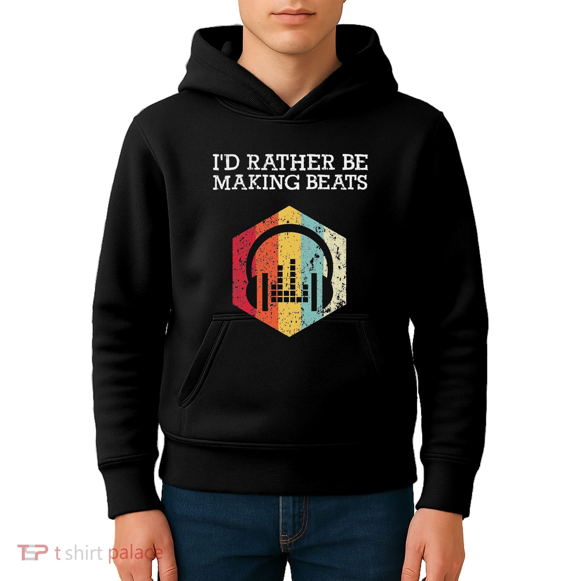 ID Rather Be Making Beats Beat Makers Music Producer Kids Hoodie