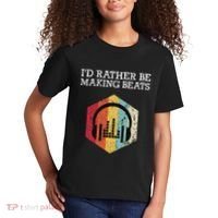 ID Rather Be Making Beats Beat Makers Music Producer Kids T-Shirt thumb 2