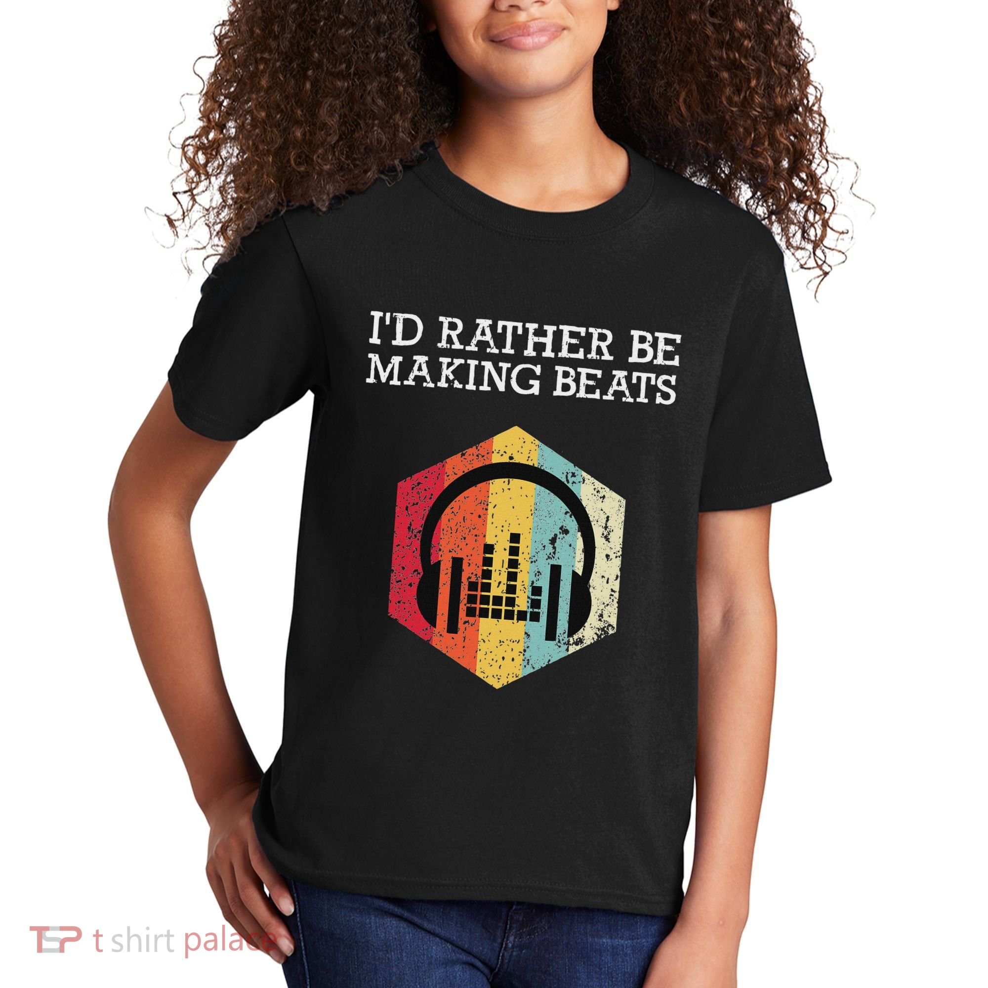 ID Rather Be Making Beats Beat Makers Music Producer Kids T-Shirt