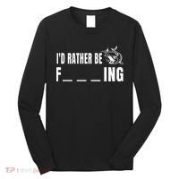 Id Rather Be Fishing Funny Fishing Long Sleeve Shirt thumb 0