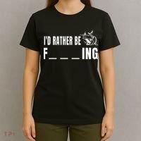 Id Rather Be Fishing Funny Fishing T-Shirt thumb 4