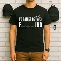 Id Rather Be Fishing Funny Fishing T-Shirt thumb 6