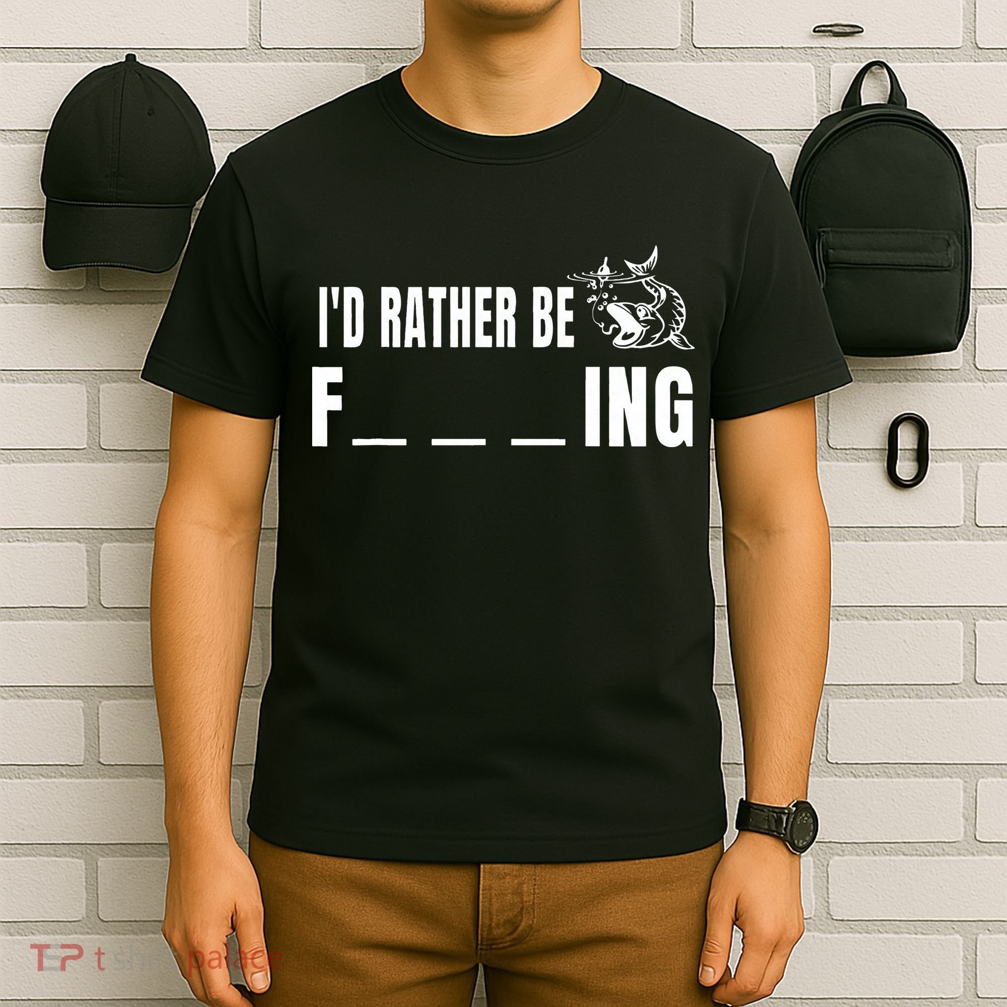 Id Rather Be Fishing Funny Fishing T-Shirt