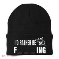 Id Rather Be Fishing Funny Fishing Beanie thumb 0