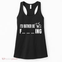 Id Rather Be Fishing Funny Fishing Women's Tank Top thumb 0