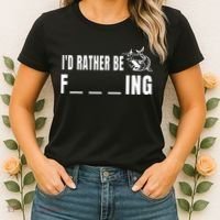 Id Rather Be Fishing Funny Fishing Women's T-Shirt thumb 2