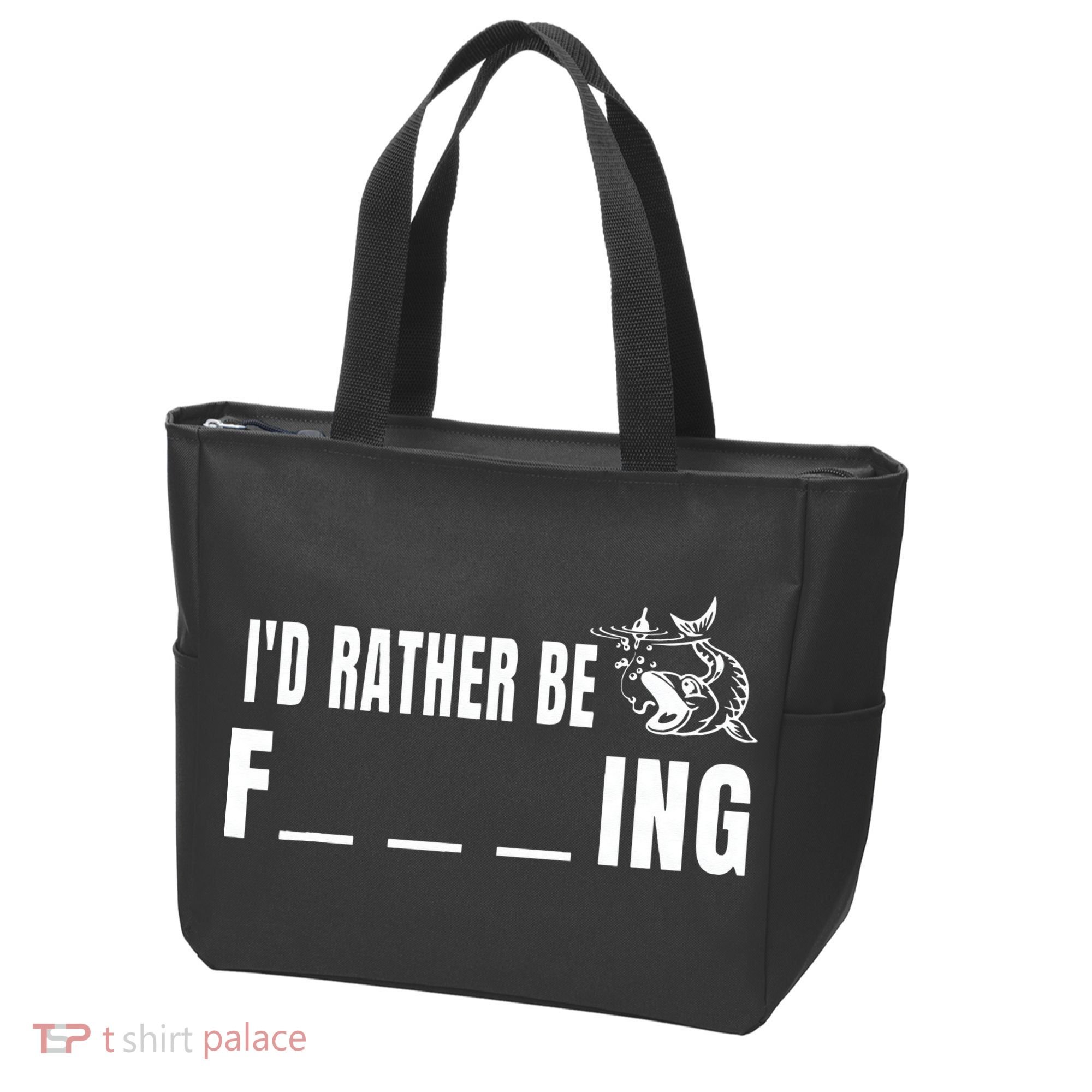 Id Rather Be Fishing Funny Fishing Tote Bag