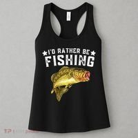 I'd Rather be Fishing Fisher Loving Fish Lake River Mode Women's Tank Top thumb 3