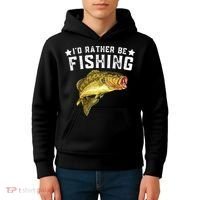I'd Rather be Fishing Fisher Loving Fish Lake River Mode Kids Hoodie thumb 4