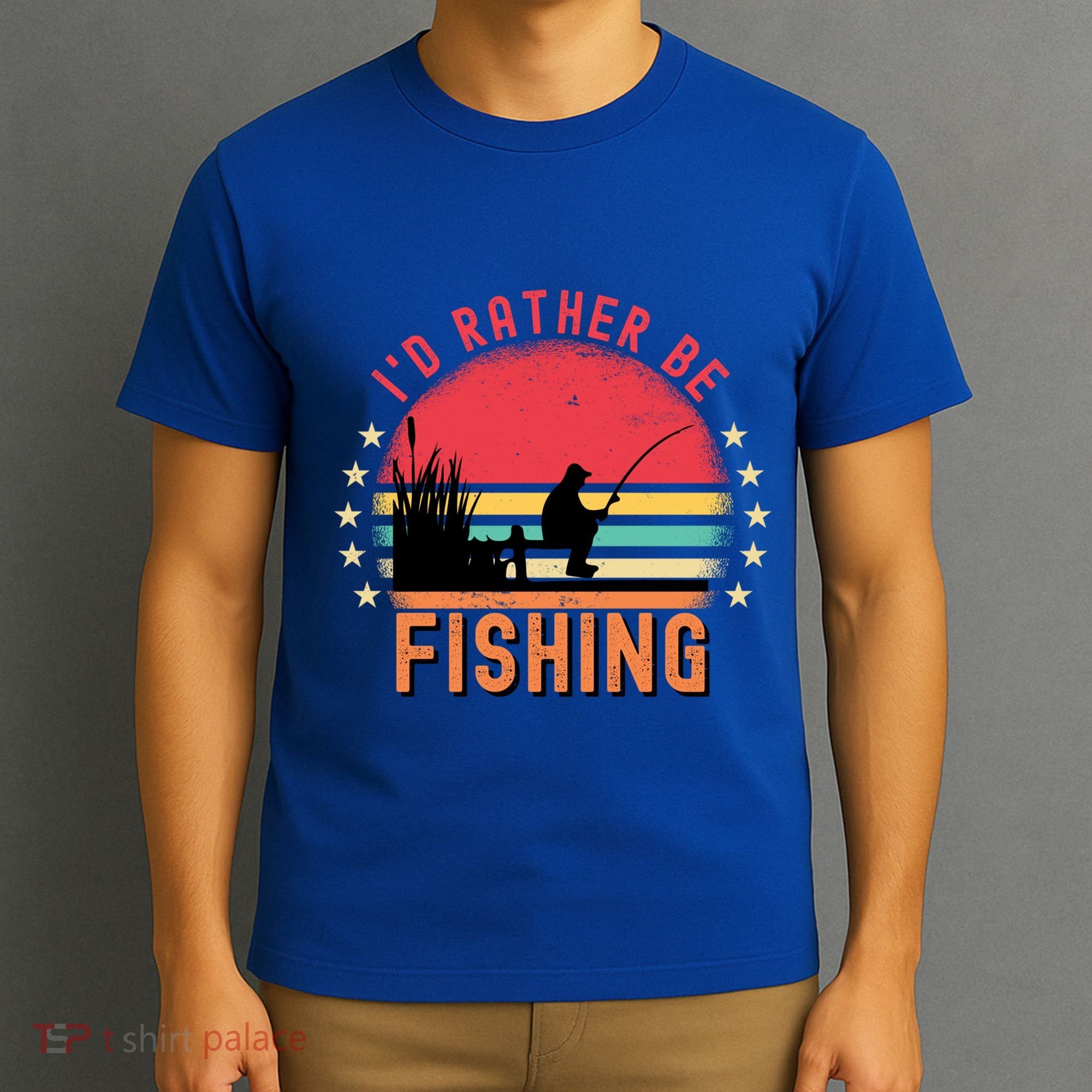 ID Rather Be Fishing Vintage Retro Fisher Fly Fishing Meaningful Gift T-Shirt