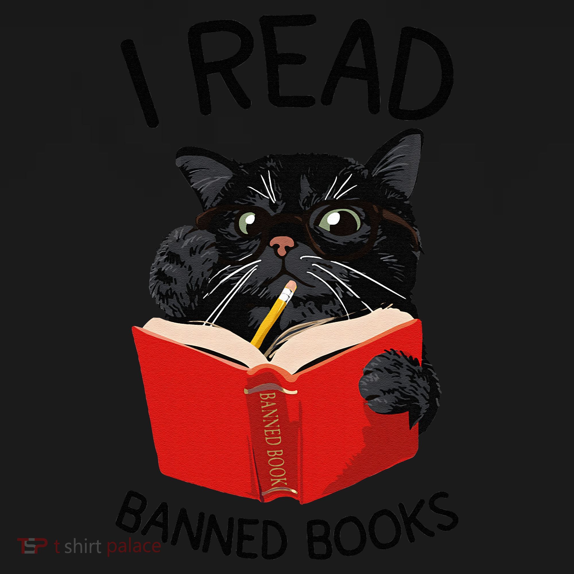 I Read Banned Books Black Cat Reader Librarian Freadom Women (1) Women's Hoodie