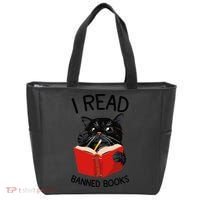 I Read Banned Books Black Cat Reader Librarian Freadom Women (1) Tote Bag thumb 0