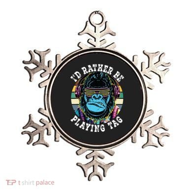 Id Rather Be Playing Tag Gorilla Monke Tag Gorilla Vr Gamer Ornament
