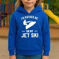 Id Rather Be On My Jet Ski Jet Skiing Gift Kids Hoodie thumb 3