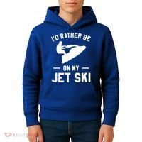 Id Rather Be On My Jet Ski Jet Skiing Gift Kids Hoodie thumb 4