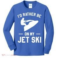 Id Rather Be On My Jet Ski Jet Skiing Gift Kids Long Sleeve Shirt thumb 0