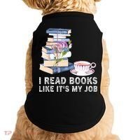 I Read Books Like Its My Job School Librarian Doggie Tank thumb 0