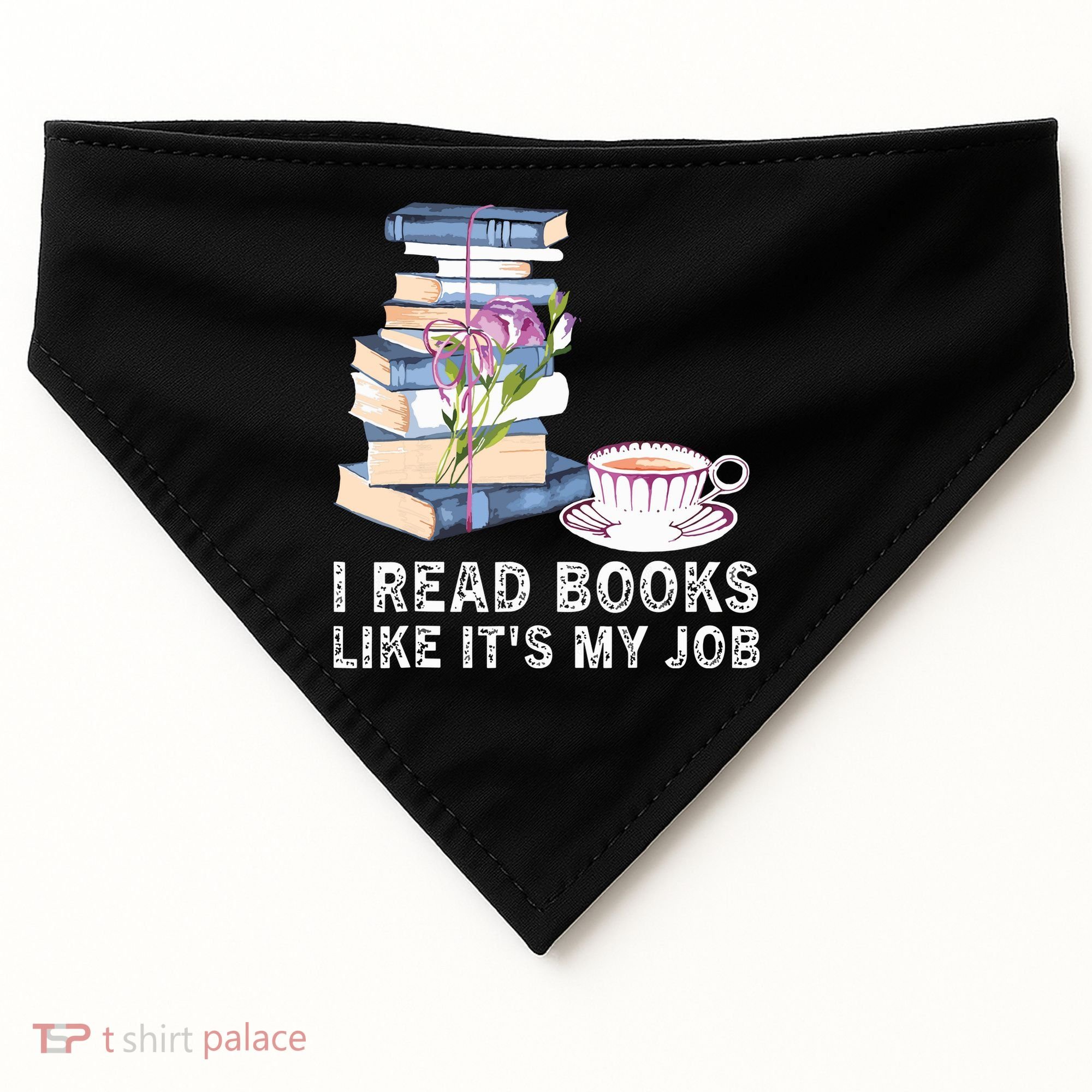 I Read Books Like Its My Job School Librarian USA-Made Doggie Bandana