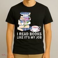 I Read Books Like Its My Job School Librarian T-Shirt thumb 3