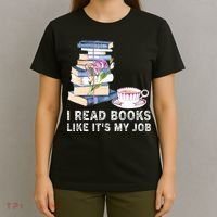 I Read Books Like Its My Job School Librarian T-Shirt thumb 4