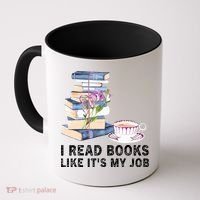 I Read Books Like Its My Job School Librarian Coffee Mug thumb 0