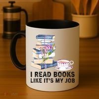 I Read Books Like Its My Job School Librarian Coffee Mug thumb 4