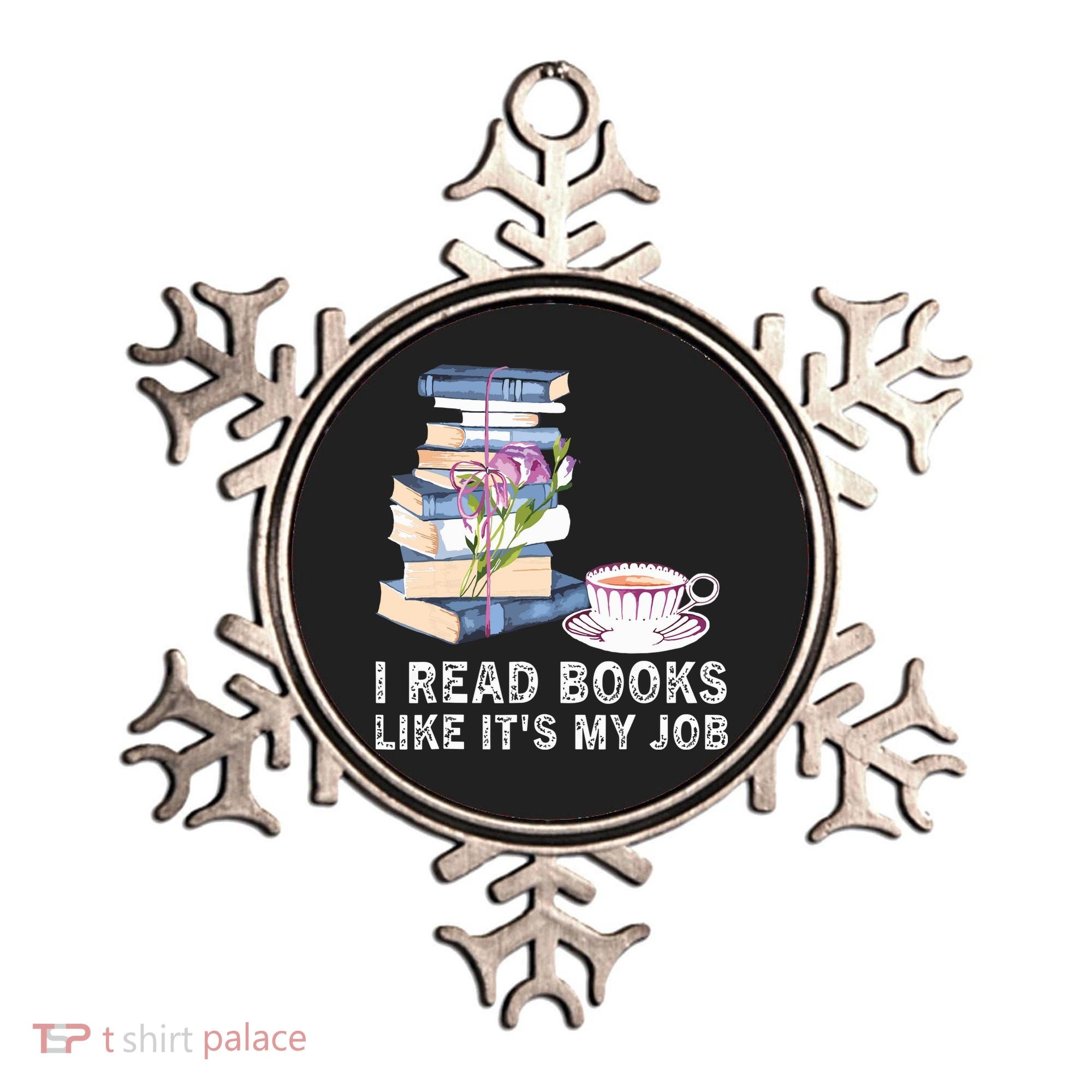 I Read Books Like Its My Job School Librarian Ornament