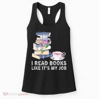 I Read Books Like Its My Job School Librarian Women's Tank Top thumb 0