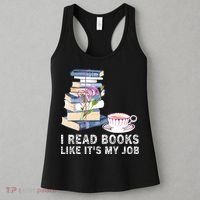 I Read Books Like Its My Job School Librarian Women's Tank Top thumb 3
