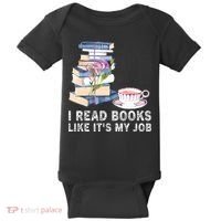 I Read Books Like Its My Job School Librarian Baby Bodysuit thumb 0