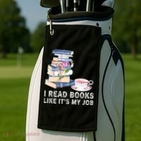 I Read Books Like Its My Job School Librarian Golf Towel thumb 2
