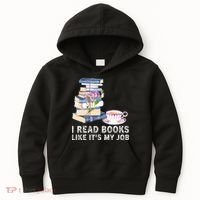 I Read Books Like Its My Job School Librarian Kids Hoodie thumb 0