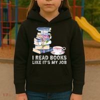 I Read Books Like Its My Job School Librarian Kids Hoodie thumb 3