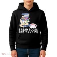 I Read Books Like Its My Job School Librarian Kids Hoodie thumb 4