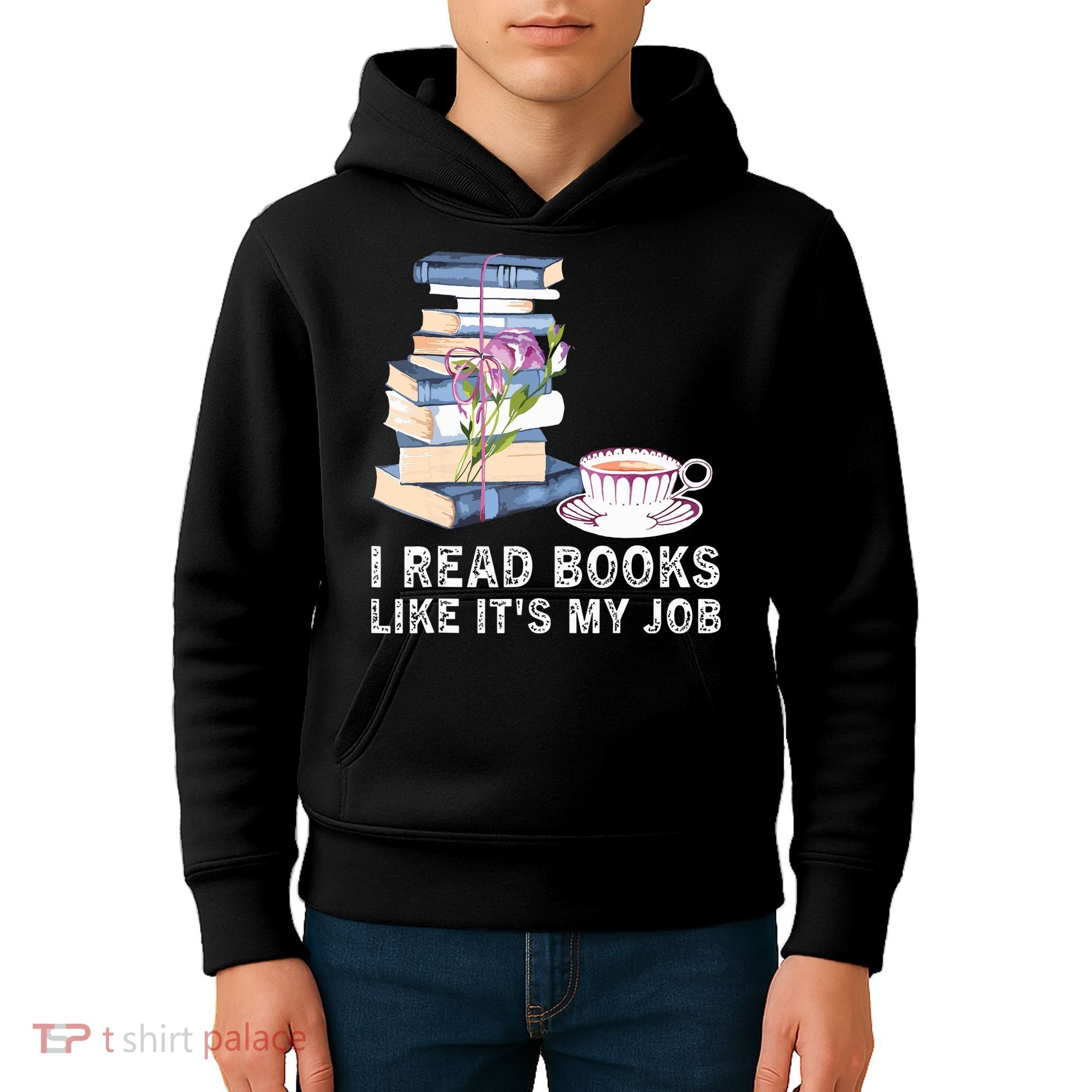 I Read Books Like Its My Job School Librarian Kids Hoodie