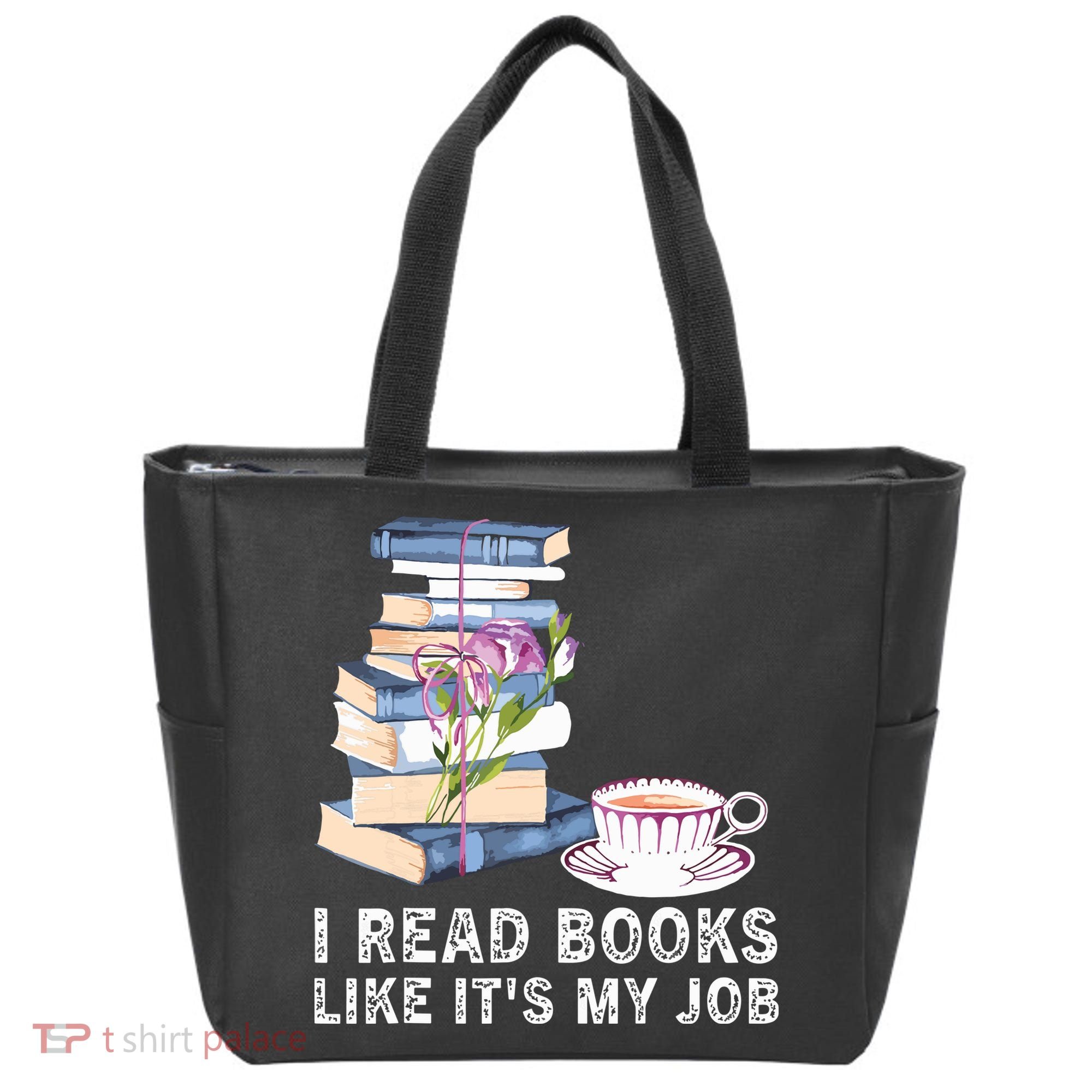 I Read Books Like Its My Job School Librarian Tote Bag