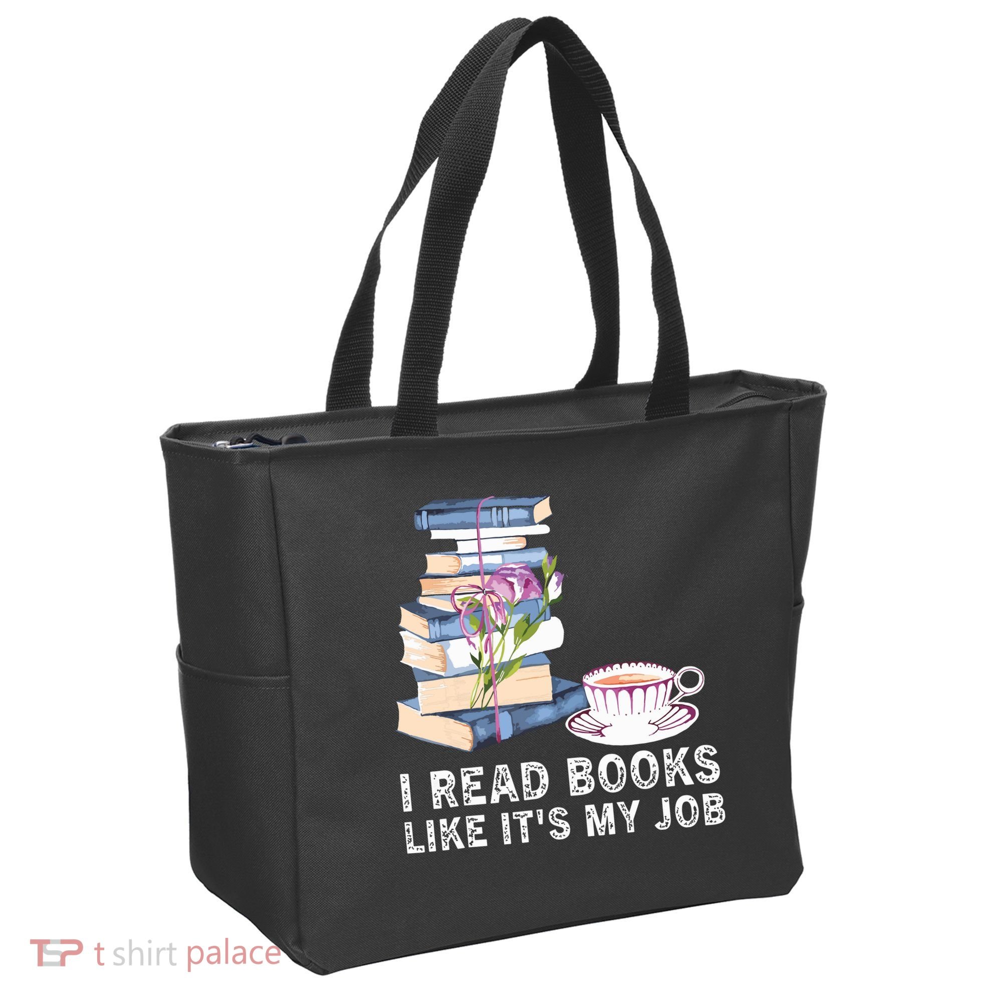 I Read Books Like Its My Job School Librarian Tote Bag