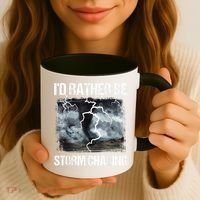 I'd Rather Be Storm Chasing Funny Gift Tornado Chaser Meteorology Coffee Mug thumb 3