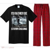 I'd Rather Be Storm Chasing Funny Gift Tornado Chaser Meteorology Pajama Set thumb 0