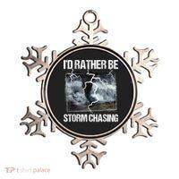 I'd Rather Be Storm Chasing Funny Gift Tornado Chaser Meteorology Ornament thumb 0